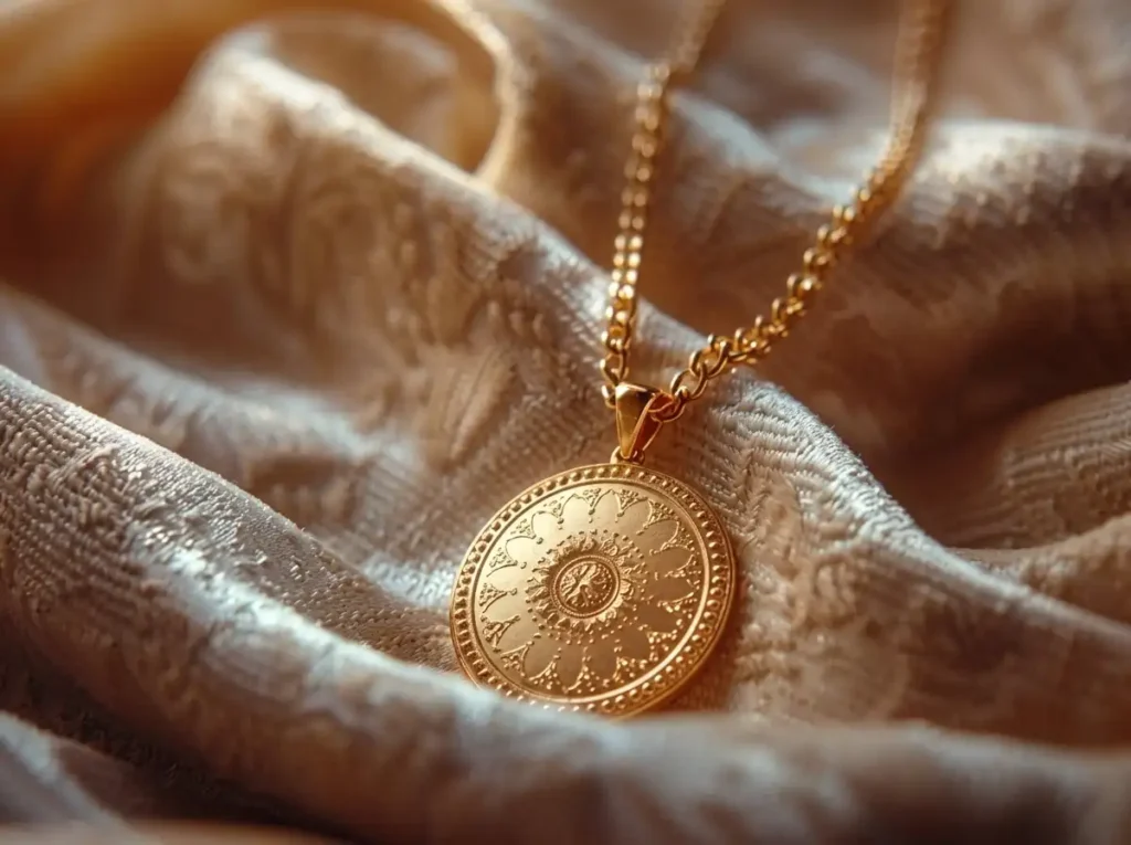 A close-up of a locket-style pendant, evoking Madison Beer's 2026 album